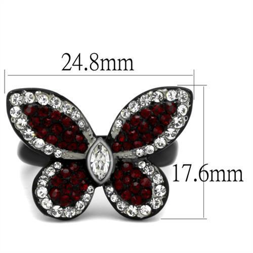 Women Stainless Steel Synthetic Crystal Rings